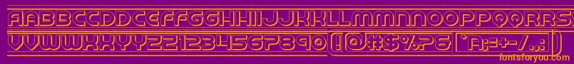 barcade3d Font – Orange Fonts on Purple Background