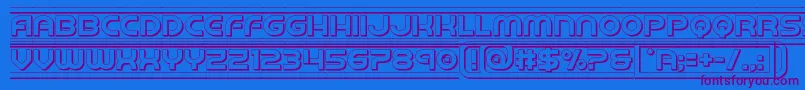 barcade3d Font – Purple Fonts on Blue Background