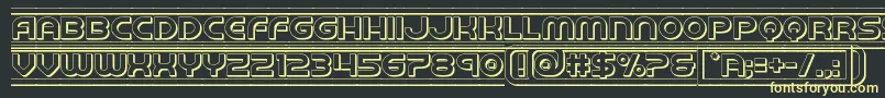 barcade3d Font – Yellow Fonts on Black Background