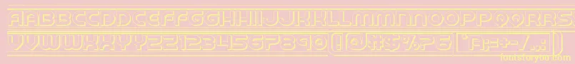 barcade3d Font – Yellow Fonts on Pink Background