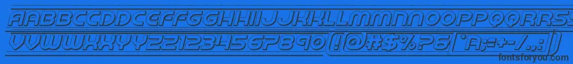 barcade3dital Font – Black Fonts on Blue Background