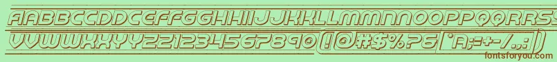 barcade3dital Font – Brown Fonts on Green Background