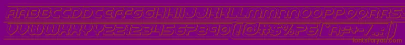 barcade3dital Font – Brown Fonts on Purple Background