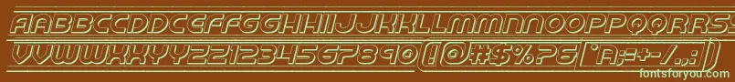 barcade3dital Font – Green Fonts on Brown Background