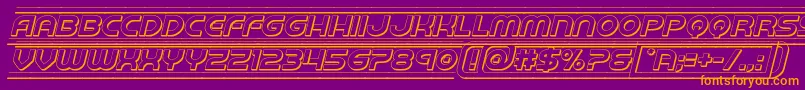 barcade3dital Font – Orange Fonts on Purple Background