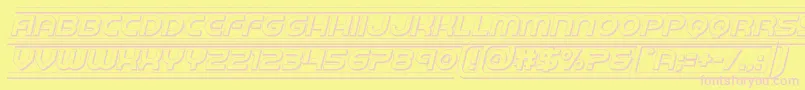 barcade3dital Font – Pink Fonts on Yellow Background