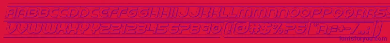 barcade3dital Font – Purple Fonts on Red Background