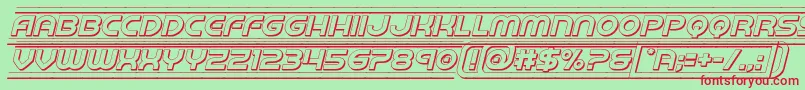 barcade3dital Font – Red Fonts on Green Background