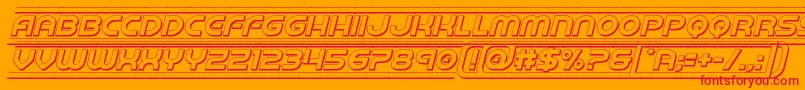 barcade3dital Font – Red Fonts on Orange Background