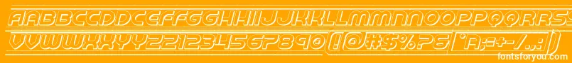 barcade3dital Font – White Fonts on Orange Background