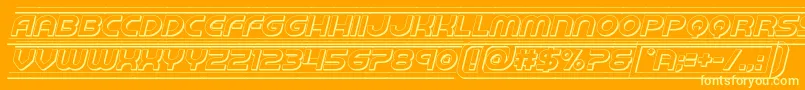 barcade3dital Font – Yellow Fonts on Orange Background