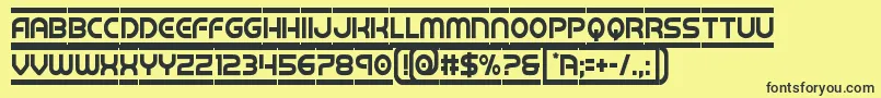 barcadecond Font – Black Fonts on Yellow Background