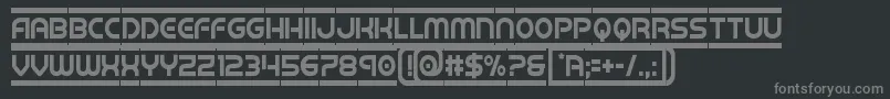 Fonte barcadecond – fontes cinzas em um fundo preto