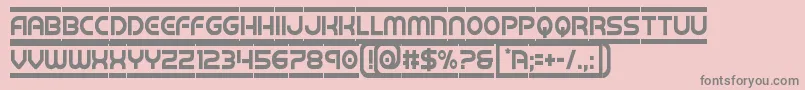 barcadecond-Schriftart – Graue Schriften auf rosa Hintergrund