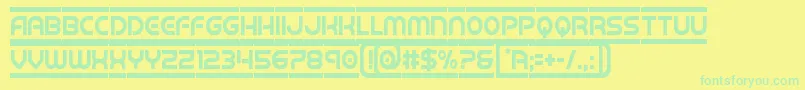 barcadecond Font – Green Fonts on Yellow Background