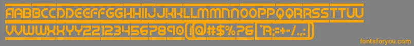 barcadecond Font – Orange Fonts on Gray Background