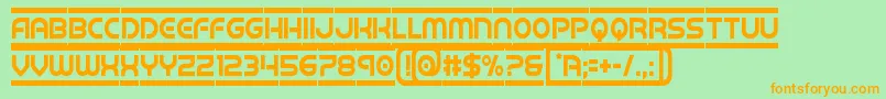 More about barcadecond Font barcadecond Font – Orange Fonts on Green Background