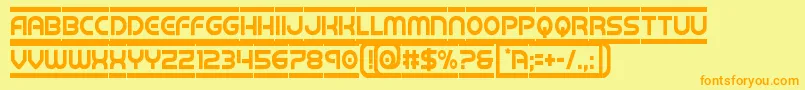 barcadecond Font – Orange Fonts on Yellow Background