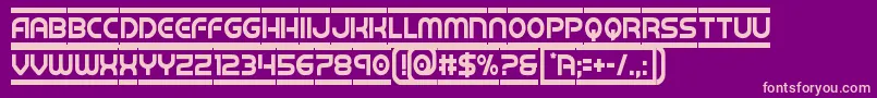 barcadecond Font – Pink Fonts on Purple Background