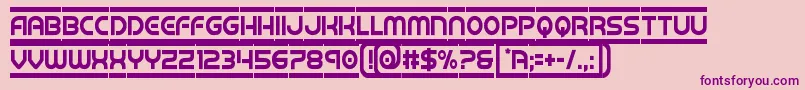 barcadecond Font – Purple Fonts on Pink Background