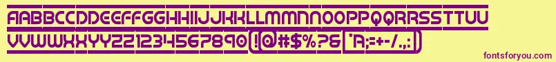 barcadecond Font – Purple Fonts on Yellow Background