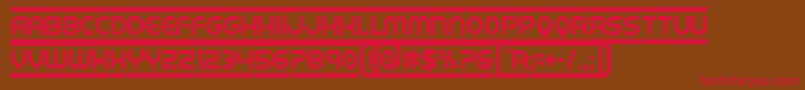 barcadecond Font – Red Fonts on Brown Background