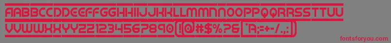 barcadecond Font – Red Fonts on Gray Background