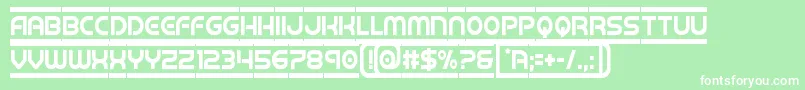 barcadecond Font – White Fonts on Green Background