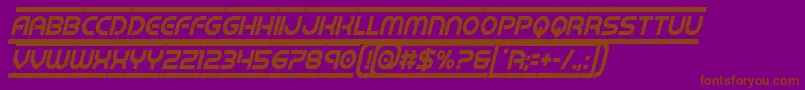 barcadecondital Font – Brown Fonts on Purple Background