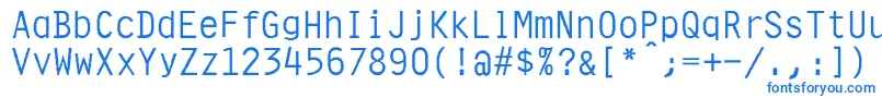 フォントUphollandNormal – 白い背景に青い文字