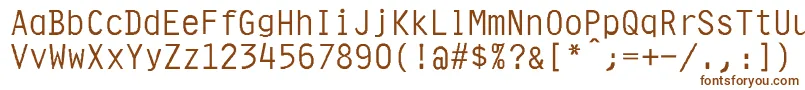 UphollandNormal-fontti – ruskeat fontit valkoisella taustalla