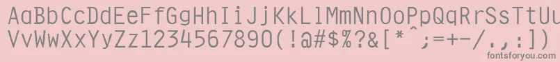 フォントUphollandNormal – ピンクの背景に灰色の文字