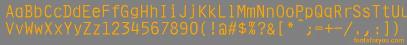 フォントUphollandNormal – オレンジの文字は灰色の背景にあります。