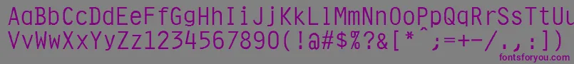 Шрифт UphollandNormal – фиолетовые шрифты на сером фоне