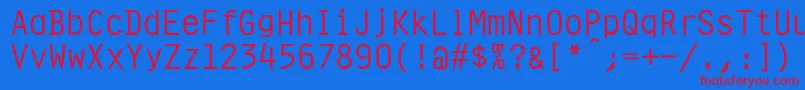UphollandNormal Font – Red Fonts on Blue Background