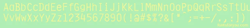 UphollandNormal Font – Yellow Fonts on Green Background