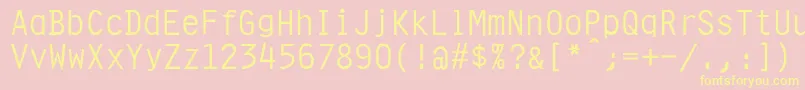 UphollandNormal Font – Yellow Fonts on Pink Background