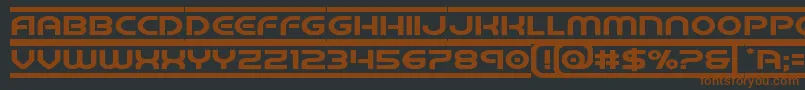 barcadeexpand Font – Brown Fonts on Black Background