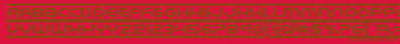 barcadeexpand Font – Brown Fonts on Red Background