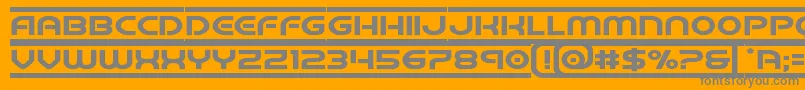 barcadeexpand Font – Gray Fonts on Orange Background