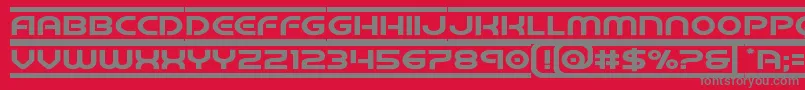 barcadeexpand Font – Gray Fonts on Red Background
