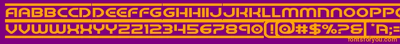 barcadeexpand Font – Orange Fonts on Purple Background