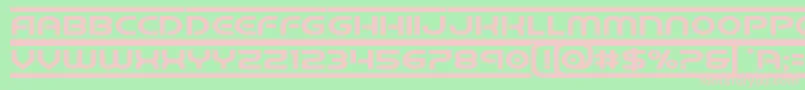 barcadeexpand-Schriftart – Rosa Schriften auf grünem Hintergrund