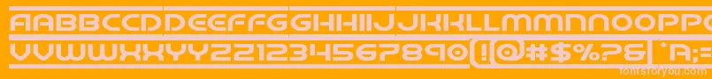 barcadeexpand Font – Pink Fonts on Orange Background