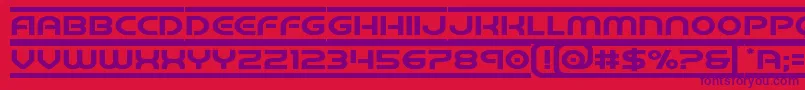 barcadeexpand Font – Purple Fonts on Red Background