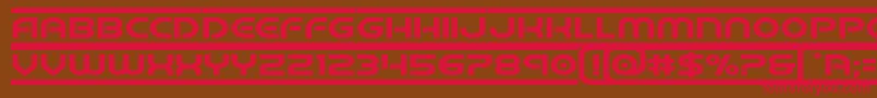 barcadeexpand Font – Red Fonts on Brown Background