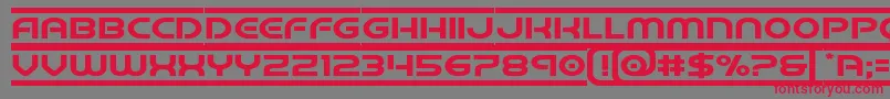 barcadeexpand Font – Red Fonts on Gray Background