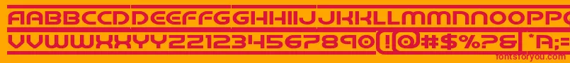 barcadeexpand Font – Red Fonts on Orange Background