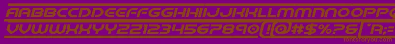 barcadeexpandital Font – Brown Fonts on Purple Background