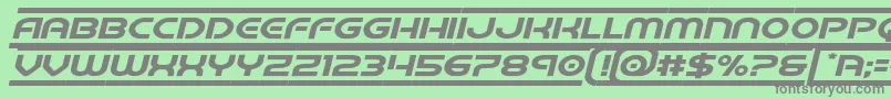 barcadeexpandital Font – Gray Fonts on Green Background